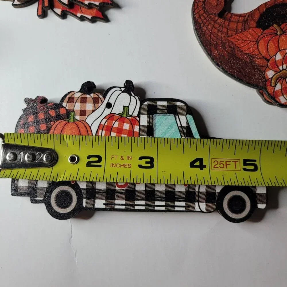 Fall Garland Wood Twine Decor 21 Pieces Plaid Pumpkin Gnome Sunflower Truck‎